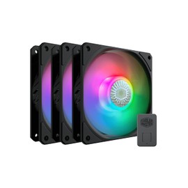 Cooler Master SickleFlow 120 V2 ARGB White Edition 3in1 Square Frame Fan, ARGB 3-Pin Customizable LEDs, Air Balance Curve Blade, Sealed Bearing, PWM Control for Computer Case & Liquid Radiator