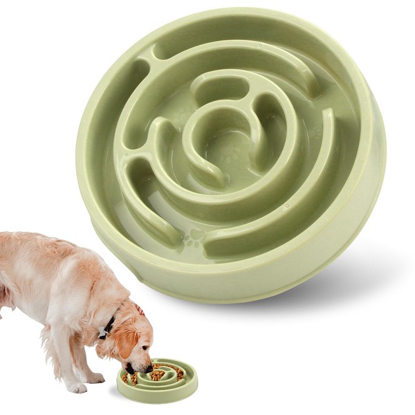 Jenilily Dog Slow Feeder Bowls Anti-Slip Puzzle Maze Bowl Interactive