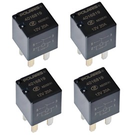4016819-12V (Set of 4) 12VDC 20A 4PIN Ultra Micro ISO Automotive Relay, OEM 4016819 General Purpose for Automotive Applications