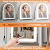 Gvnkvn Curved Makeup Vanity Mirror with Lights 17.2" Large LED