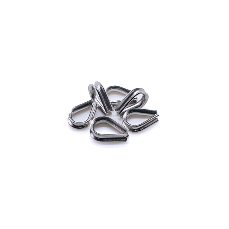 Stainless steel wire rope thimble eyelet marine grade A4 316