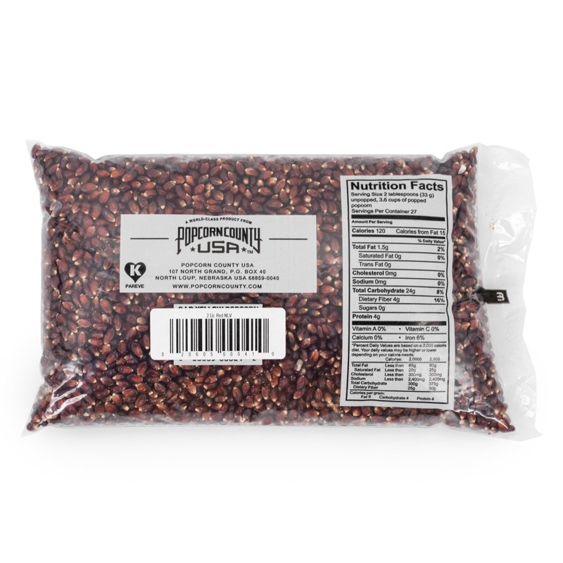 Popcorn County USA | Red Un-Popped Popcorn Kernels | Rich