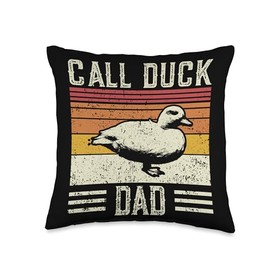 Best Duck Dad Men - Vintage Call Duck Throw Pillow