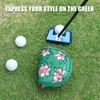 Golf Putter Covers OZ1 Mallet Putter Headcover Azalea Embroidery Leather