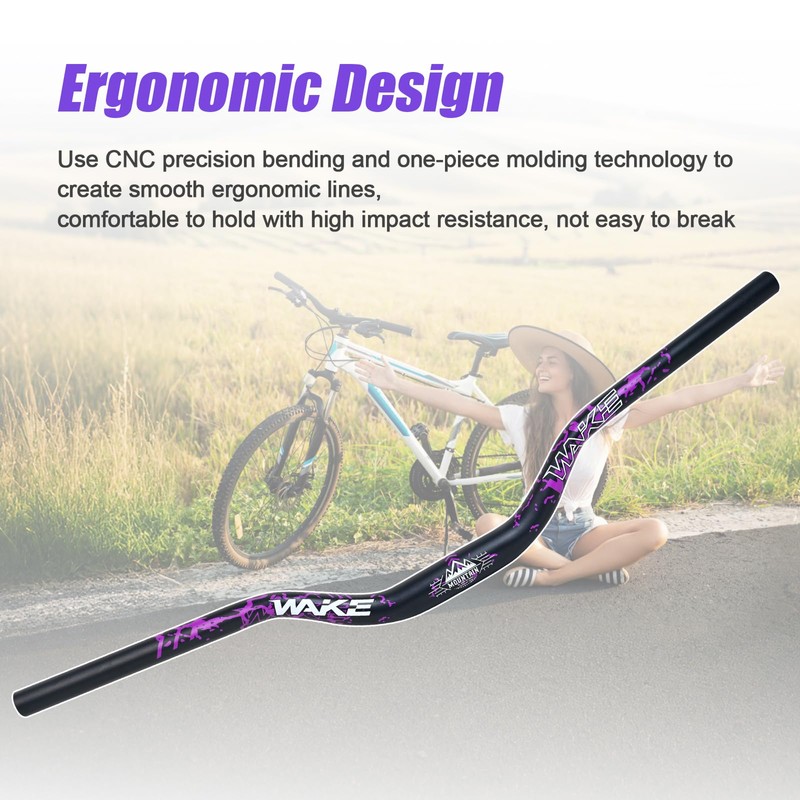 WAKE Bike Handlebar 31.8 × 720/780 mm Extra Long Wide