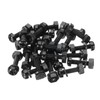 PATIKIL M3x12mm Black Nylon Bolts Plastic Nuts Full Thread Head