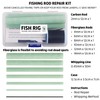 Fishing Rod Repair Kit,Fishing Rod Guides Spinning Rod Guides 7x12cm