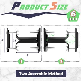 Huquary 6 Pack Deck Umbrella Mount Clamp on Deck Rail or Fence, Outdoor Adjustable Umbrella Clamp Mount, Outdoor Universal Patio Umbrella Torch Mount Holder Attaches to Railing Maximizing Patio Space