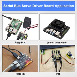 Serial Bus Servo Driver Board for ST/SC Series Binghe Bus Servo Driver Board Bus Servo Adapter UART Interface Supports C/C++/Python Compatible with Raspberry Pi with Arduino with STM32/ESP32