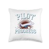 Pilot Progress Please Wait Future Pilot Gifts Funny Pilot Throw