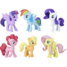 My Little Pony Figure Set, 6 Pieces, Main Character Pack, Approx. 2.9 inches (7.4 cm)