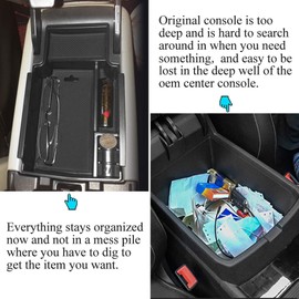 Vesul - Caja de almacenamiento para reposabrazos de consola central, compatible con Honda Civic 2012 2013 2014 2015, bandeja de ABS