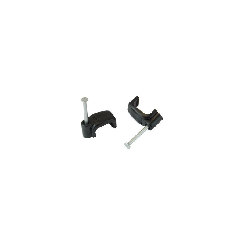 ZZV44186 Flat Cable Clip Black 4mm (Pack of 100)