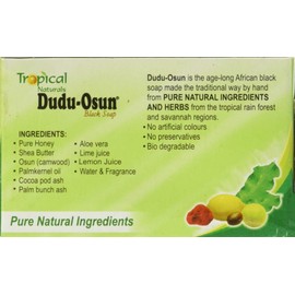 Tropical Naturals Dudu Osun Black Soap Pure Ingredients US Ship, Original, 5 Oz, Pack of 3