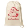 Vintage Santa Sack With Custom Name: Canvas Laundry Bag