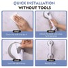 Easy-Install Bathroom Grab Rails Bar, Suction Grab Bar, Hand Rail,