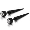 Flongo 4PCS Men's Piercing Screw Stainless Steel Spike Faux Taper