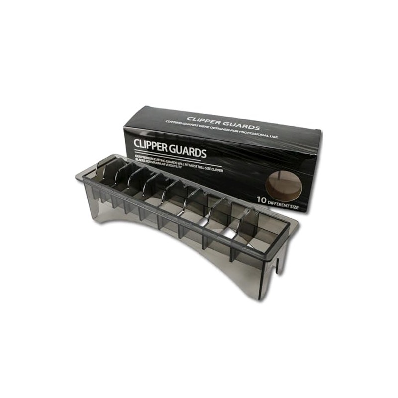 HuGuWdy Clipper Guard Holder，Clipper Holder with 10 Slots Barber Accessories