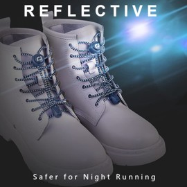 [RJ-Sport] No Tie Shoelaces - Easy to Put on and Take Off Shoelaces Lace Lock, Elastic One-Touch Elastic Shoelaces for Kids, Adults, Seniors, Athletes, Those Who Do Not Want To Tie Shoelaces, Army Blue and Dots