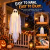 Hanging Ghost Decoration for Halloween – Light-Up Swing Ghost Ornament