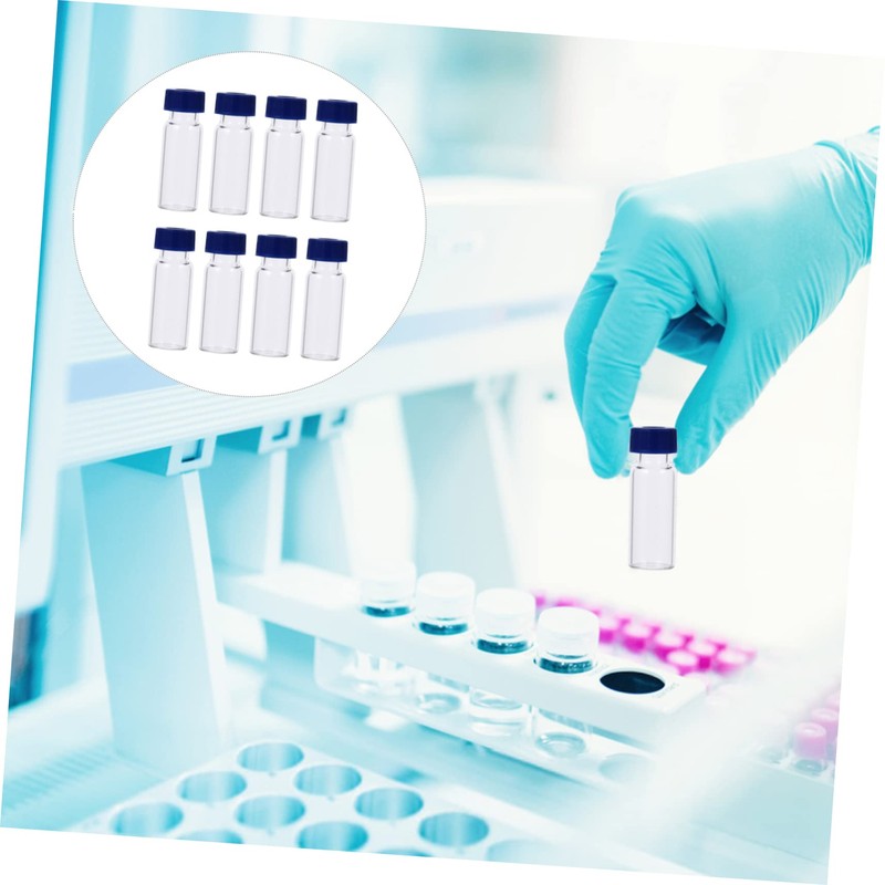 Ipetboom 100pcs Glass Sampling Vials with Screw Caps Airtight Seal