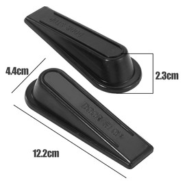 5Pcs Door Stops - Rubber Door Wedge, Anti-Skid Door Stopper, Non-Slip Door Holders, Heavy Duty Doorstop Wedge, Scratch-Resistant Doorstop for Homes, Offices and Work Shops (Black)