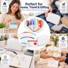Waterproof Travel Pill Organizer,14 Pouches&Medical Information Card White