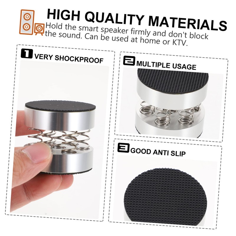 jojofuny 4pcs Shockproof Speaker Spring Pads Dampening Feet for HiFi