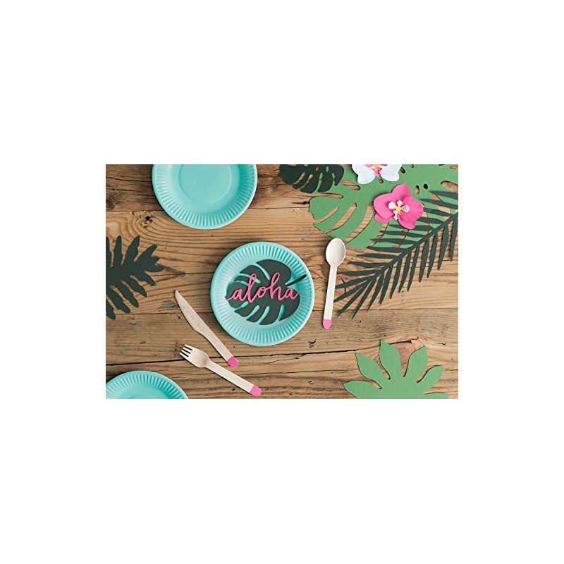 Aloha Tropical Leaves Place Cards x 6