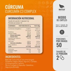 Curcuma Complex 100 Cápsulas, Calidad Premium Sabor Natural