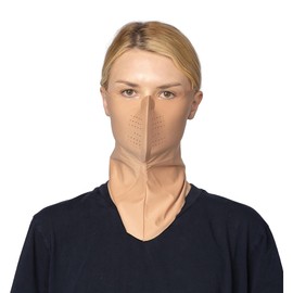 Korea UPF 50+ UV Protection Breathable Face Mask with Neck Coverage for Men & Women – Golf, Tennis, Running, Hiking, Fishing (Beige, Large)