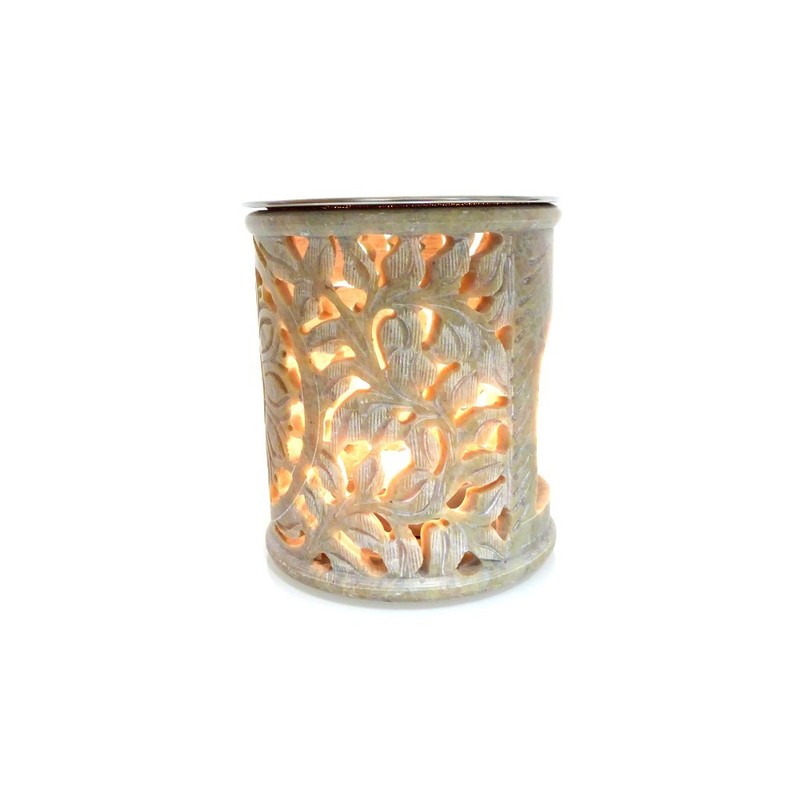 Fumaga – Räucherstövchen „Sonne“ aus Speckstein mit Sieb, wahlweise inkl.