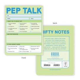 Knock Knock 1-Count Pep Talk Nifty Note Pad, Funny Notepads for Coworkers, Friends, Parent Pep Talks Message Pads, 4 x 5.25-inches