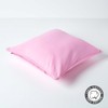 Homescapes - 100% Cotton Plain Pink Cushion Cover- 45 x