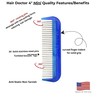 Hair Doctor 4" Mini Comb with silky smooth rotating teeth,