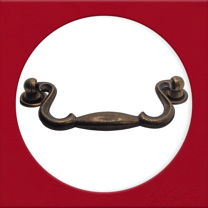 Universal Hardware Vintage Cabinet Brass Handle Drawer Drop Swan Neck