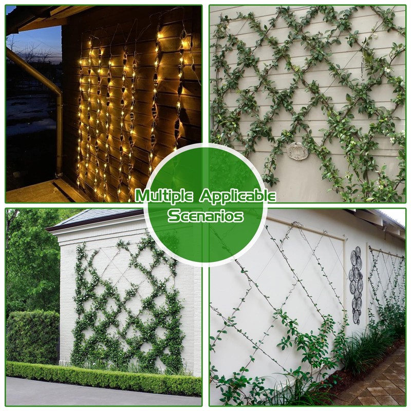 Trellis Wire for Climbing Plants Outdoor, 30 Set Wall Wire