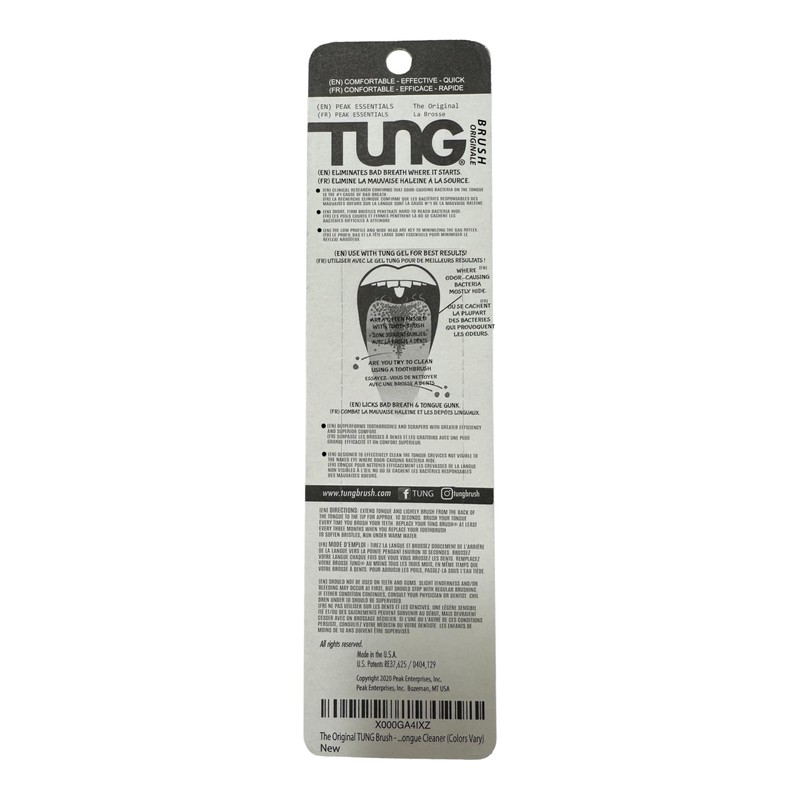 TUNG Brush Tongue Cleaner, Plastic TUNG Scraper, Tongue Cleaning to
