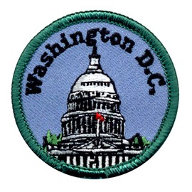 "WASHINGTON D.C." - U. S. CAPITOL - UNITED STATES - IRON ON EMBROIDERED PATCH