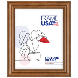 Frame USA 16x20 Picture Frame, Honey Brown, Value Added Series, Wall Hanging Frame with High Clarity Plexiglass