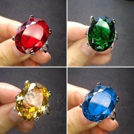 루비 에메랄드 사파이어 반지 컬렉션 BAN-2344 Ruby Emerald Sapphire Ring Collection BAN-2344 [Style C Sapphire Yellow]