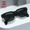 SHEEN KELLY Retro Rectangular Sunglasses for Men Women Trendy Thicker