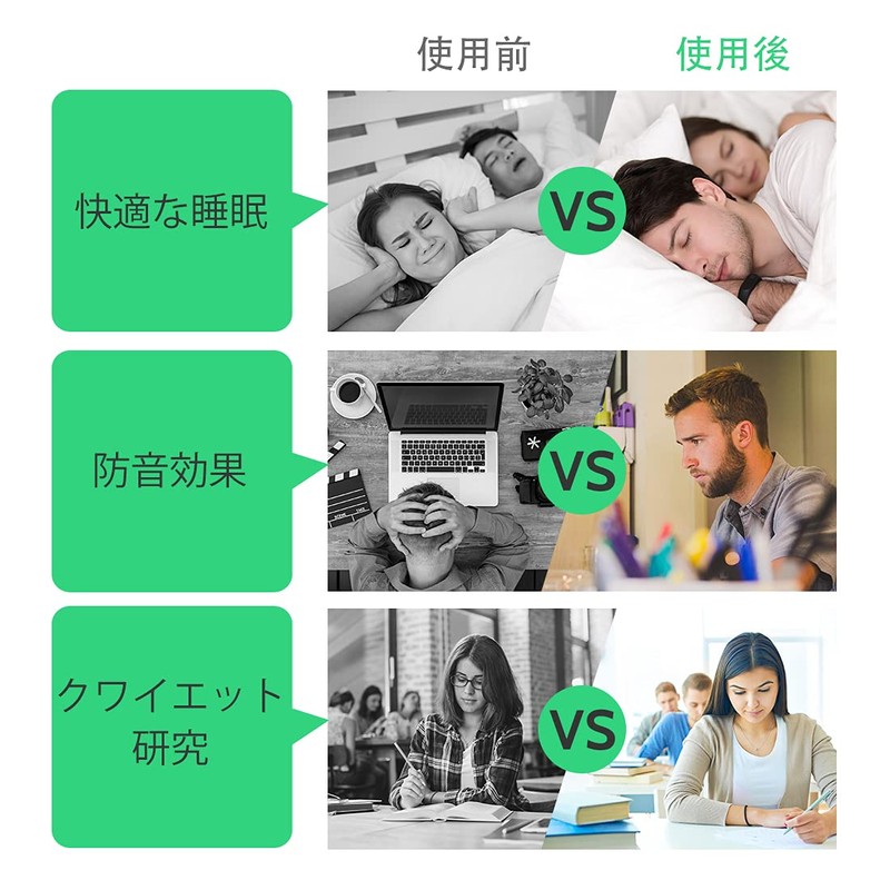 LYSIAN 60 Pairs Soft Foam Ear Plugs Noise Prevention Ear