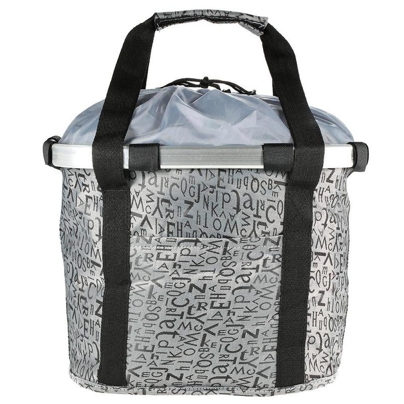 Redlution Bicycle Aluminum Alloy Frame Basket, Silver - Handlebar Mount,