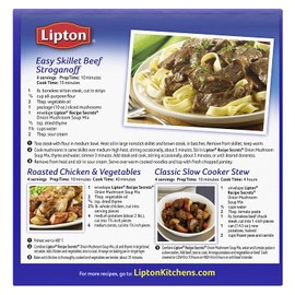 Lipton Soup and Dip Mix For a Delicious Meal Onion Mushroom Great With Your Favorite Recipes, Dip or Soup Mix 1.8 oz