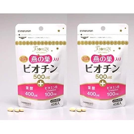 Maruman Biotin 500, Pack of 2 (300 mg x 45 tablets x 2)