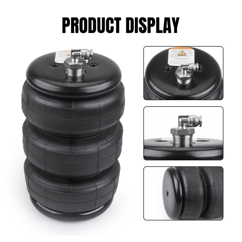 ZHSYMX Universal Air Suspension Spring Triple Bellow Standard 2600 lb
