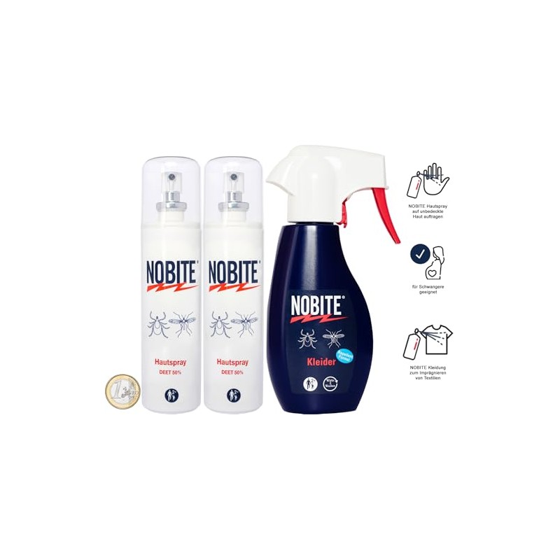 2 x NOBITE Hautspray 100 ML + 1 x NOBITE