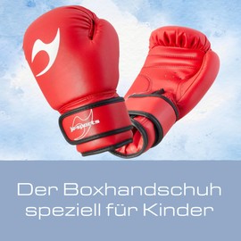 Ju-Sports Children's Boxing Gloves - Red I Boxing Gloves with Moulded Foam Part for Sandbag & Light Boxing Training I with Ventilation of the Hand I Size 6 oz