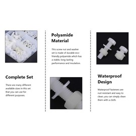 Jiawu 150pcs Durable -Resistant Screws Bolts Nuts Washers Assortment Kit for Electrical and Mechanical Hardware